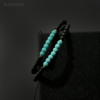Minimalist Onyx & Turquoise Bracelet