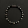 Obsidian & Lava rock Bracelet