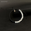 White Agate & Onyx Bracelet