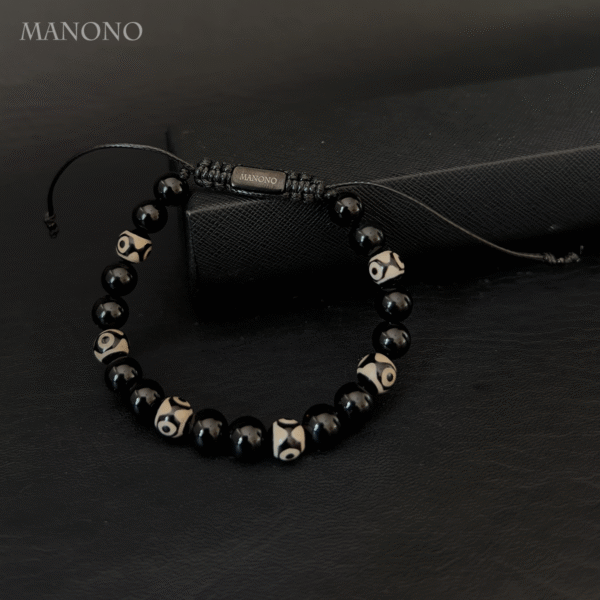 Black & Tibetan Agate Bracelet