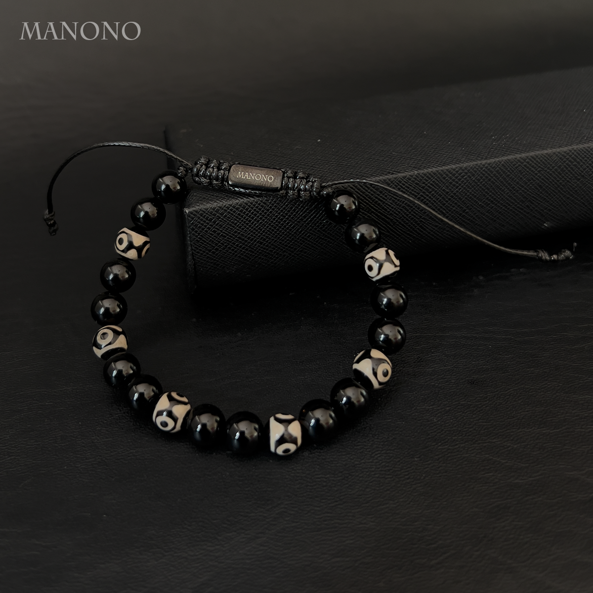 Black & Tibetan Agate Bracelet