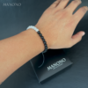 White Agate & Onyx Bracelet