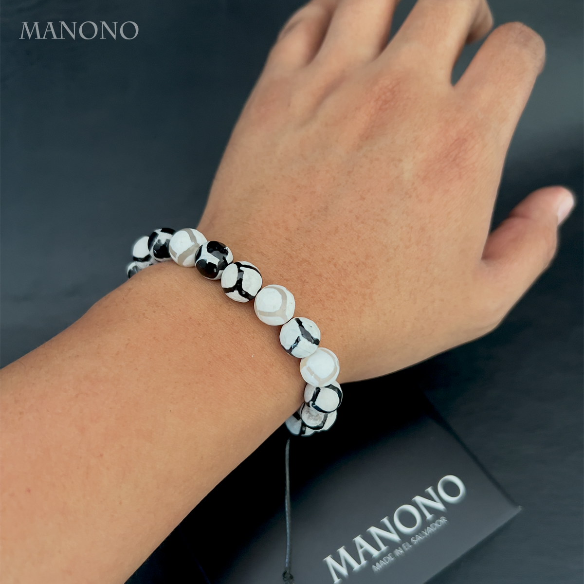 White Agate Bracelet 10mm - Imagen 2