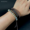 Jaspe & Leather Mix Bracelets