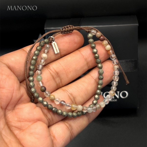 2026_02_05_manono_15 GOLDEN CORE – Pyrite & Lodolite Double Line Bracelet