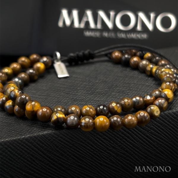 ONE WITHIN – Tiger Eye Double Line Bracelet