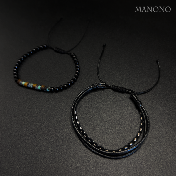 Duo Black Onyx Bracelets