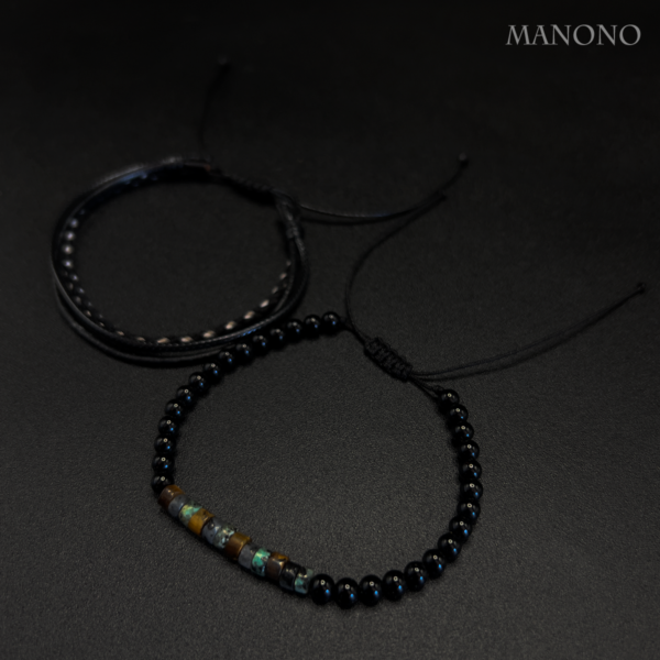 Duo Black Onyx Bracelets