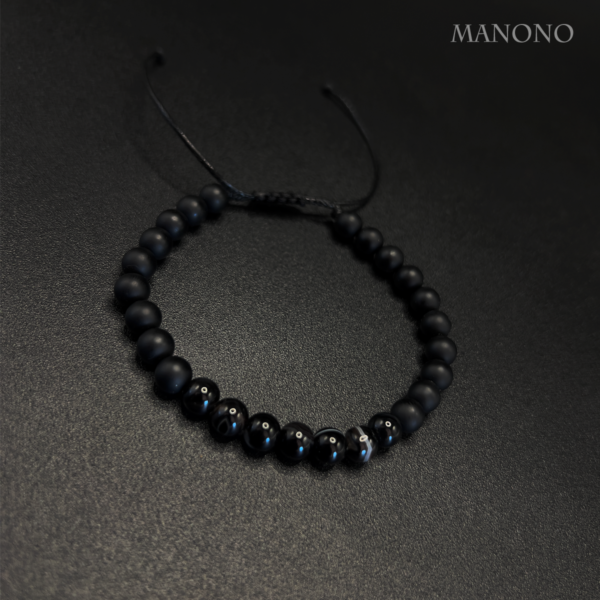 Onyx & Black Agate Bracelet