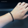 Onyx & Brown Agate Bracelet