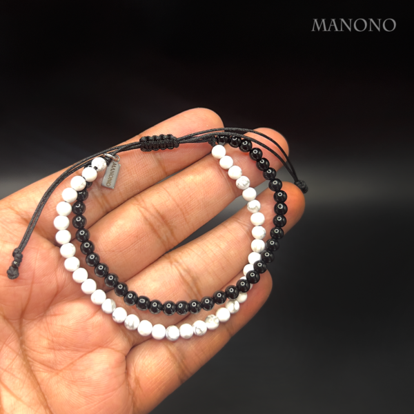2026_02_02_manono48 Minimalist Black and White Bracelet