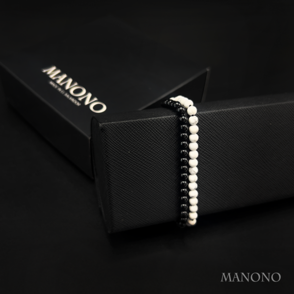 Minimalist Black and White Bracelet