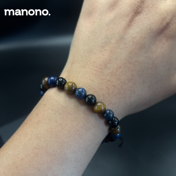 Onyx, Sodalite & Tiger Eye Bracelet