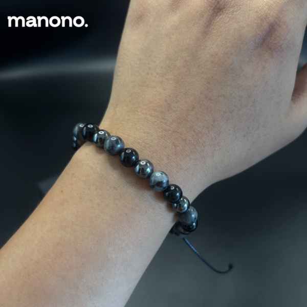 7 Onyx, Labradorite & Hematite 8 mm Bracelet